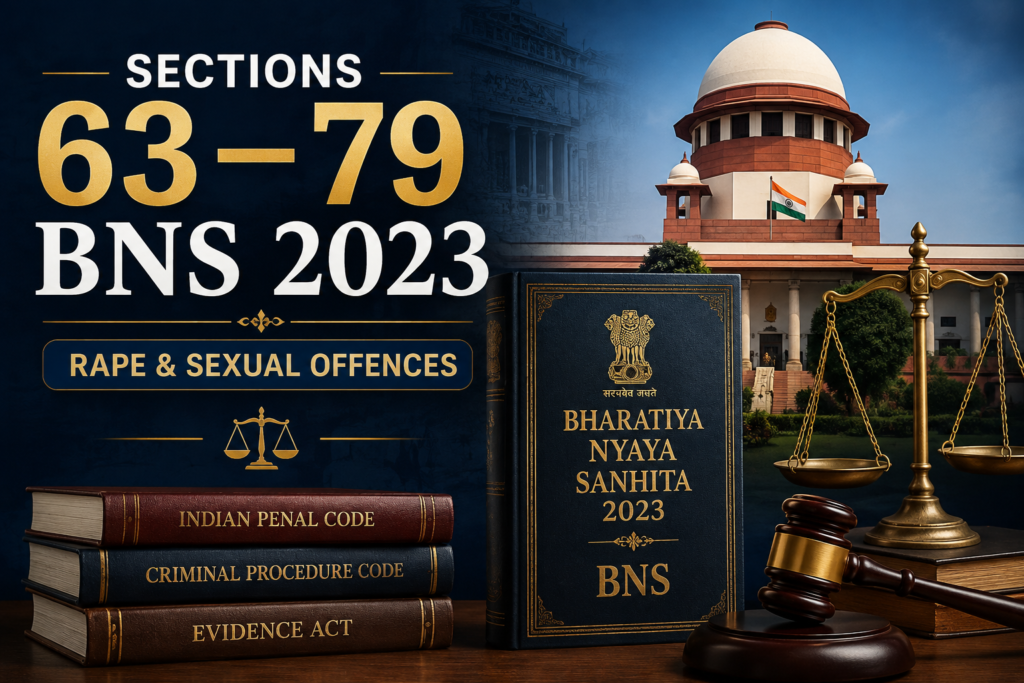 Sections 63 to 79 BNS 2023 on rape and sexual offences
